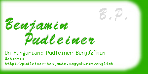 benjamin pudleiner business card